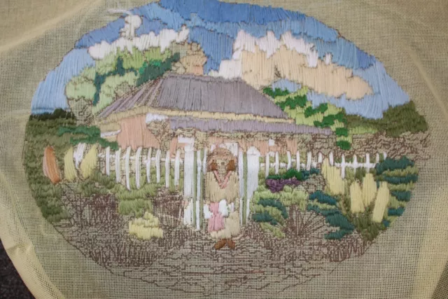 Long Stitch Person at the gate, Partially Completed