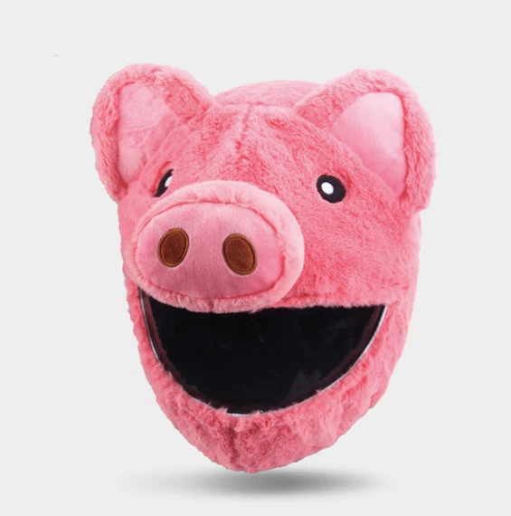 Housse de casque de moto fun cochon rose couvre casque