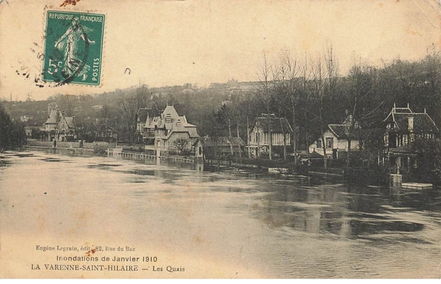 94 La Varenne St Hilaire #21676 Inondations Quais De Marne