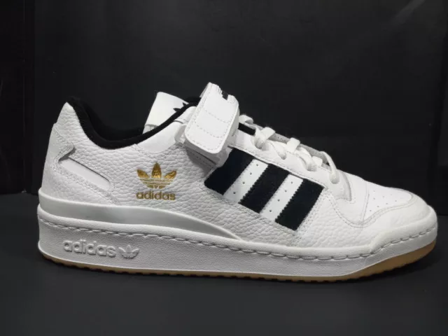 Adidas Originals Forum Low White Black Gum Mens Shoes