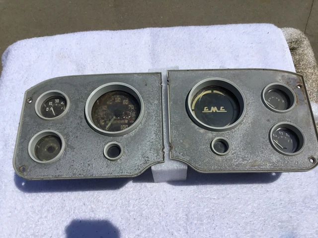 1955, 1956, 1957, 1958, 1959, GMC Truck Instrument Cluster, Original