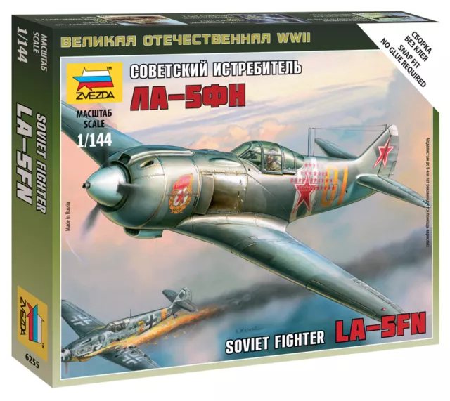 Zvezda 6255 Soviet Fighter LA-5FN Model Kit 1/144