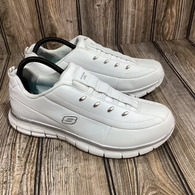 SKECHERS WOMENS SYNERGY Elite Fashion Sneakers Shoes White 11644 Slip On 7.5 M 19.99 PicClick