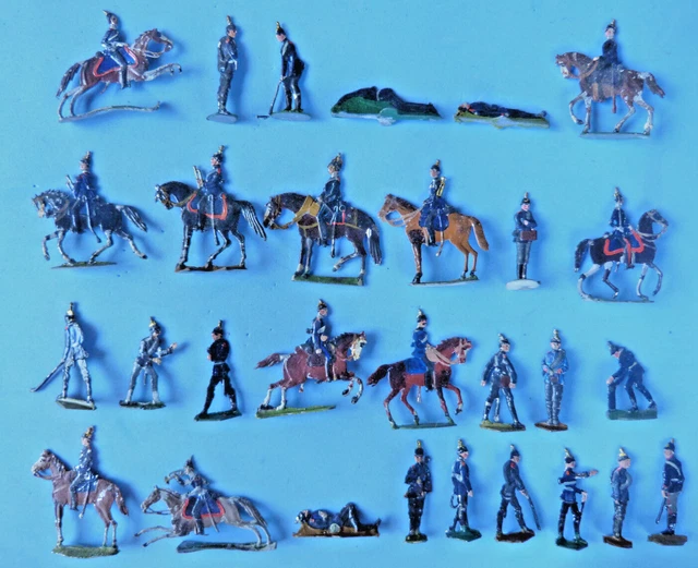 Plats d'étain - Zinnfiguren : Guerre de 1870 - 6 hussards