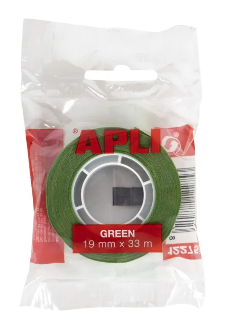 APLI - Adhesive Tape Green Bag 19 mm x 33 m Green 19 mm x 33 m Green Bag