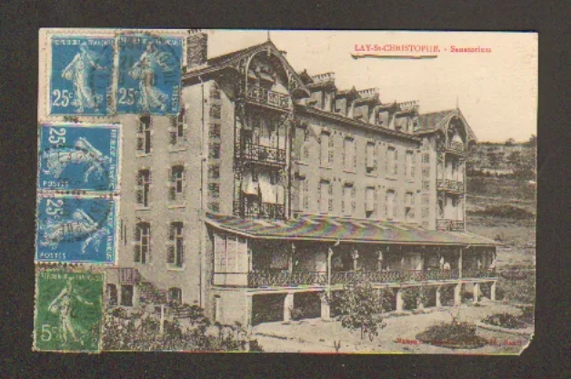 LAY-SAINT-CHRISTOPHE (54) facade of the SANATORIUM year 1915