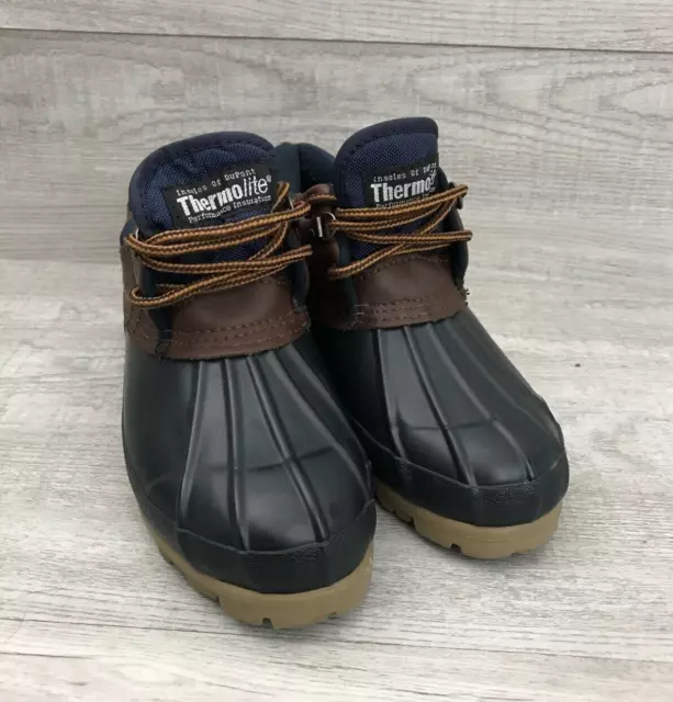 Thermalite Colorado Womens Sz 7 Rubber Sole Lace Up Ankle Duck Boots Blue