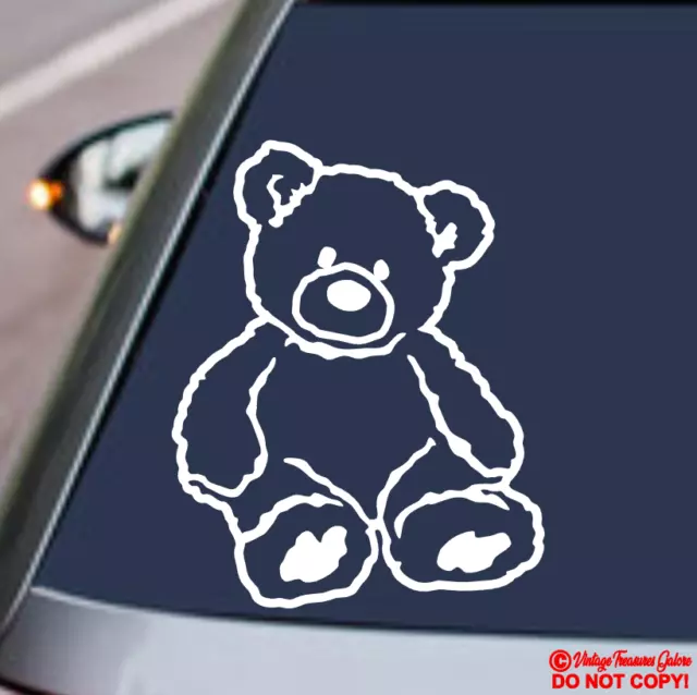 TEDDY BEAR Vinyl Decal Sticker Car Rear Window Wall Bumper Funny Doll Animal Ted