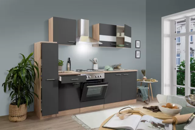 Cucina attrezzata cucinino Rovere Grigio Merle 240 CM respekta