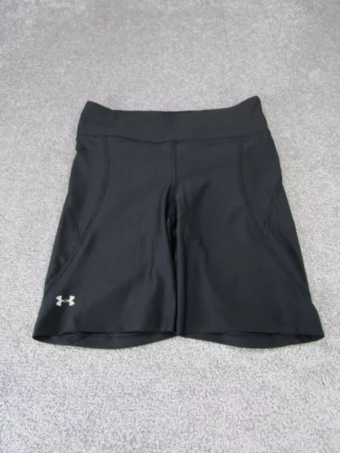 Under Armour Shorts Womens Medium Heatgear Black Compression Biker Gym Workout