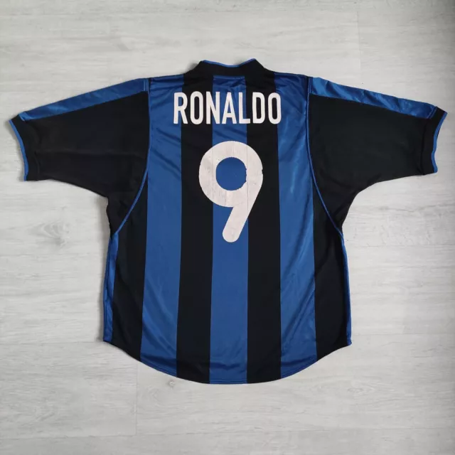 Inter Milan Shirt 9 Ronaldo 2000/2001 Home Nike Size M