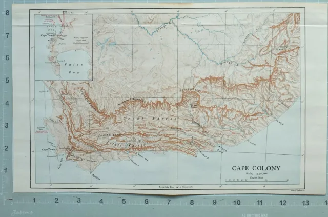 Map/Battle Plan Cape Colony Little Karroo Cape Town Landing Place Action