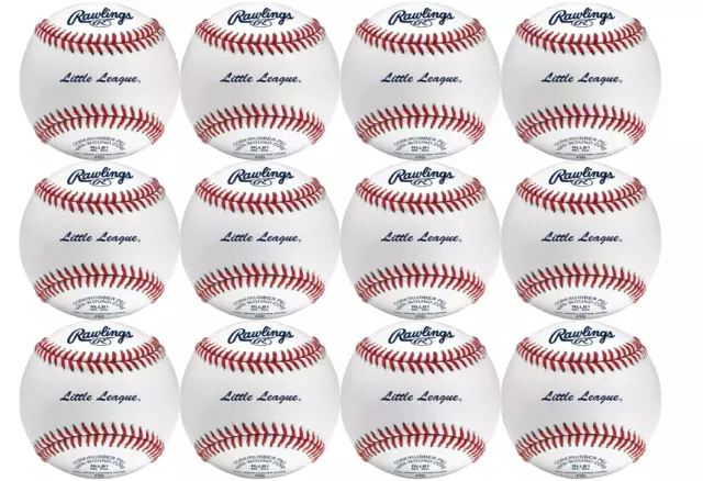 Rawlings Little League RLLB1 Baseballs - 12 Pack