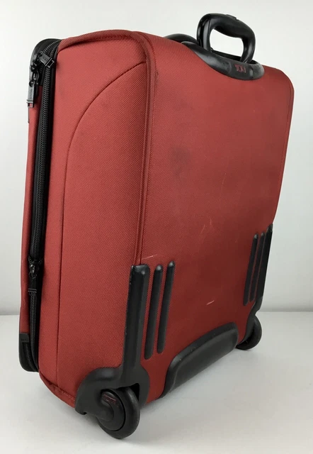 Tumi 20" Alpha Continental Expandable Wheeled Upright Carry-On Red Suitcase 6