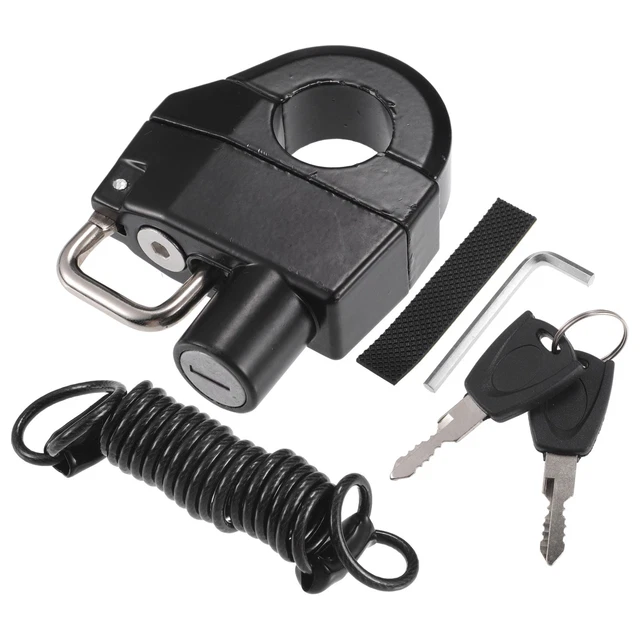 Lucchetto Universale Per Casco Da Moto Con Chiavi, In Lega Lucchetto Per Moto Bicicletta Scooter 22 28 Mm 96111601 - 10