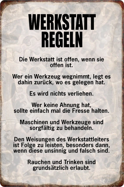 Blechschild „Meinung Gibt Auch Mit Ahnung“ – 20x30 Cm, Stahl, Witziger Spruch Für Wand Oder Tür