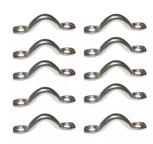 Boat 10Pcs 316 Stainless Steel 5mm Wire Eye Strap Ring Rigging Bimini Loop Plate