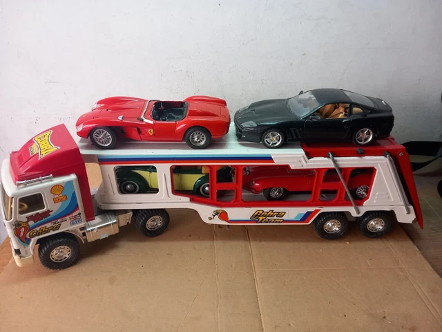 Camion Porte-voitures Ertl 1:25 – Promotionnel Chevrolet – Vintage Dans Boîte – Longueur 49 Cm