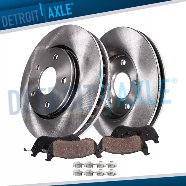 4WD Front Disc Brake Rotors + Ceramic Brake Pads for 2000 2001 Dodge Ram 1500