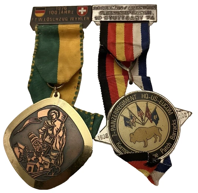 Lot De Médailles Allemandes Vintage 1974 Wandertag - Prix Randonnée Volksmarch