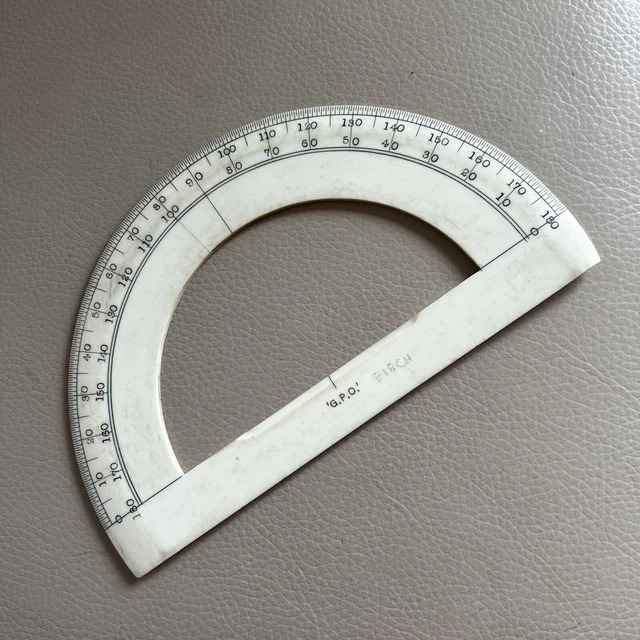 VINTAGE GPO PROTRACTOR 1960s General Post Office Mathematical ...