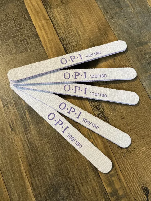 5 X OPI Nail Files Straight 100/180  Professional Double Sided