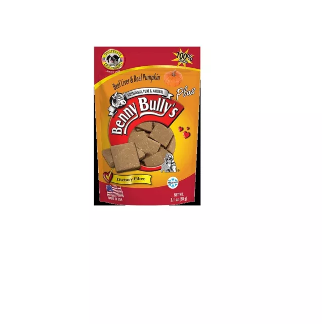 Manzo Fegato Più Zucca per Cane Snack Alto Qualità Dietetico Fiber.62ml 4pk
