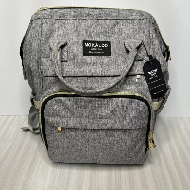 NWT Authentic LAND Mommy Baby MOKALOO Diaper Bag Maternity Backpack