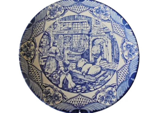 Delft Blue & White AT THE BAKERY Dutch Plate