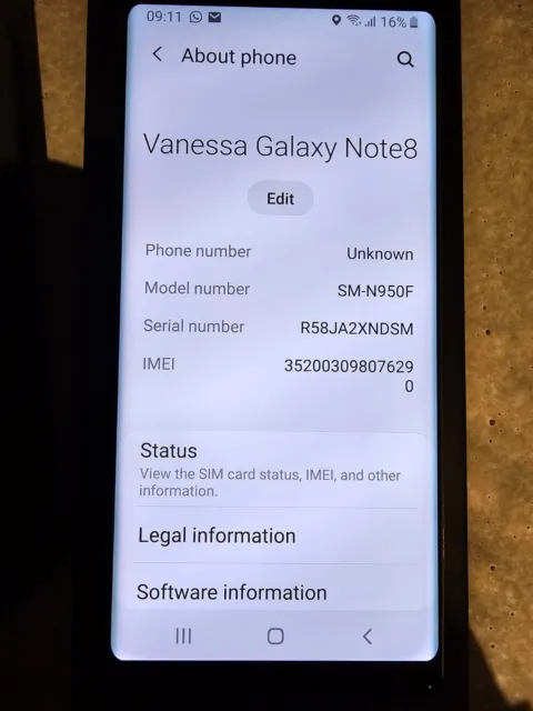 Samsung Galaxy Note8 SM-N950 - 64GB - Midnight Black (Unlocked)