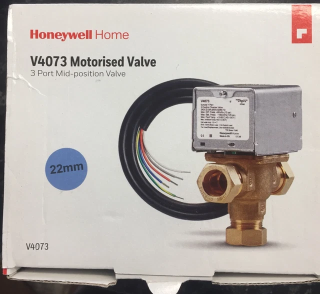 Honeywell V4073A 3 Port Mid Position Diverter Valve 22Mm FOR SALE
