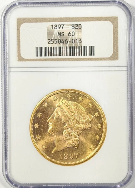 1897 P $20 Gold Liberty NGC MS-60