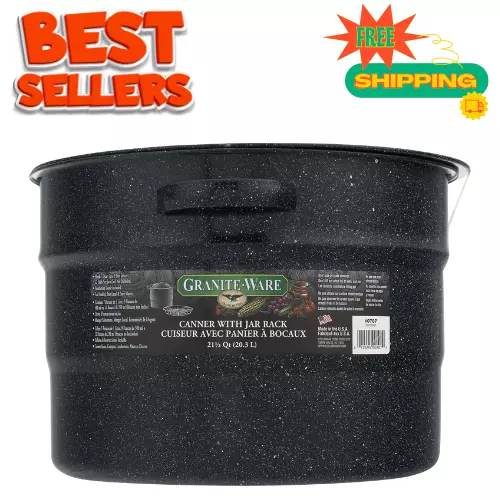 Granite Ware 21.5-Quart Water Bath Canner with Jar Rack