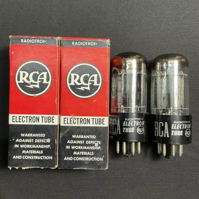 Nos Matched Pair Rca 6Bx7Gt Audio Vacuum Tubes Tested Vintage B.10185.C