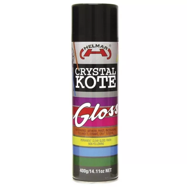 Helmar Crystal Kote Clear Coating Gloss Varnish 400G Permanent Acid Free Coating