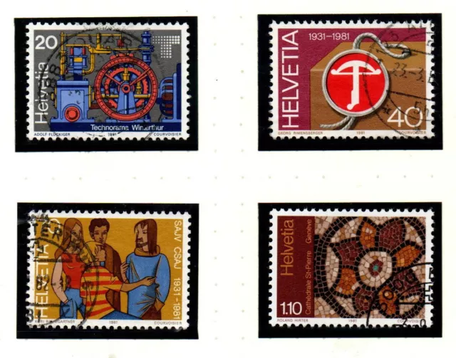 Schweiz Briefmarken Satz Mi. 1206-1209 Jahresereignisse 1981 gestempelt (CH205)