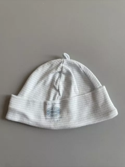 Petit Bateau Baby Mütze Gr.50 Cm | 1 Monat Hellblau Weiss Gestreift Neuwertig