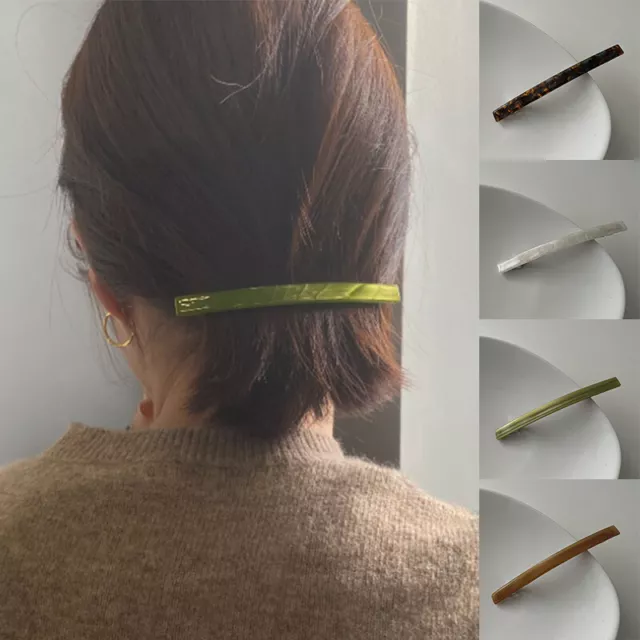 Frucht Grün Perlweiß Haarnadel Feder Clip Pferdeschwanz Clip Dünn Haarspange DIY