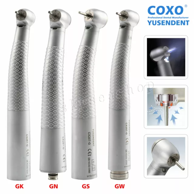 COXO Dental Fiber Optic LED Turbine Handpiece for KAV NSK Sirona Coupling aix