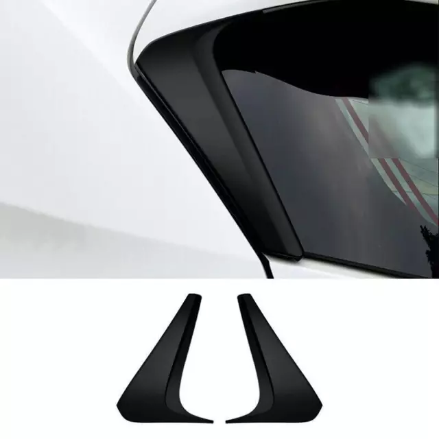 Black Steel Rear Window Side Spoiler Cover Trim Fit For Toyota Highlander 14-19