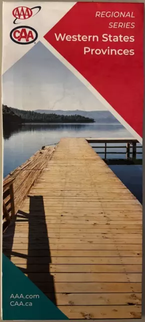 New AAA WESTERN STATES - CANADA PROVINCES ROAD MAP  Highway REGIONAL SERIES 2022