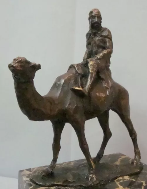 Estatua dromedario Camello Fauna Art Deco Estilo Art Nouveau Estilo Bronce sólid
