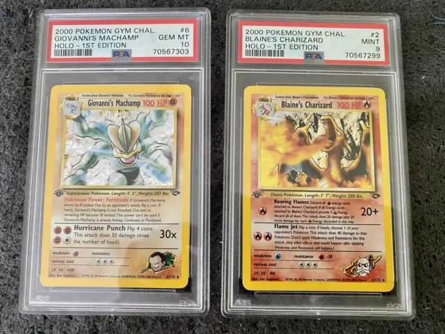 Pokemon 1st (First) Edition Gym Challenge Complete Set! All Holos PSA GRADED!
