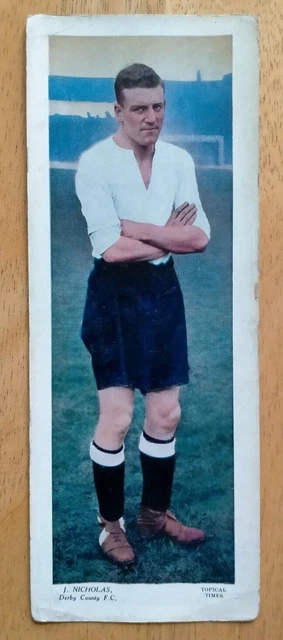 J. Nicholas Derby DC Thomson Topical Times Footballers 1936 250mm x 95mm