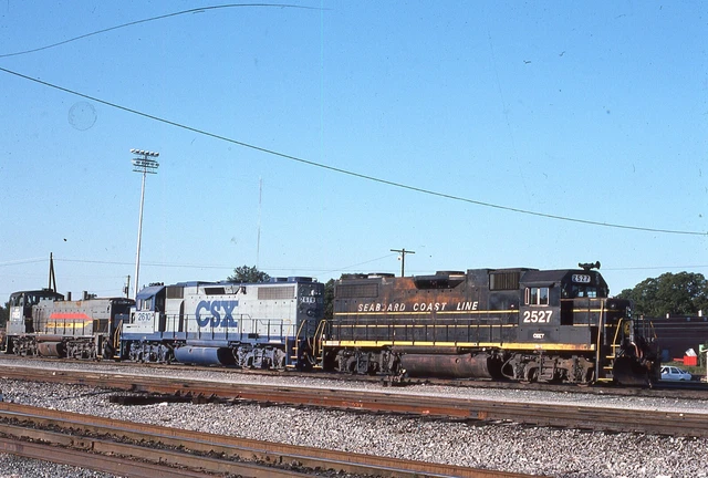 Duplicate  Train Slide Seaboard GP-38 #2527 10/1988 Rocky Mount N. Carolina