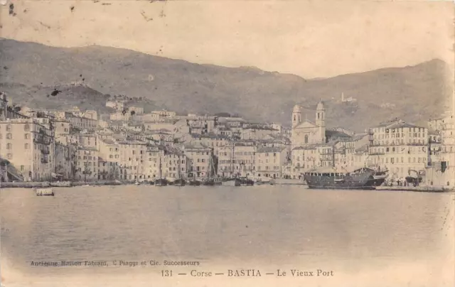 Cpa 20 Corse Bastia Le Vieux Port