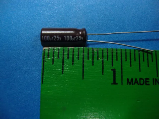 20 PCS 100UF 100mfd 25V Electrolytic Capacitor 105 degrees