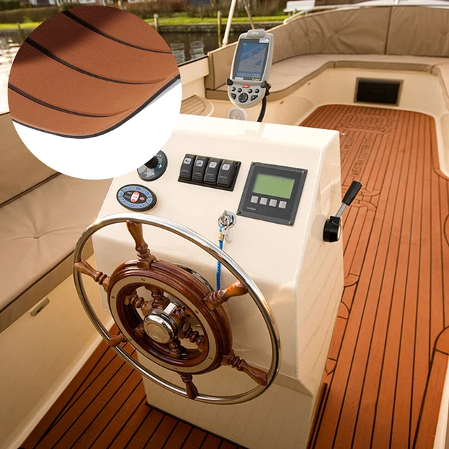 Tappetino da pavimento EVA schiuma finto teak barca ponte lenzuola yacht marino barca 2400 mm