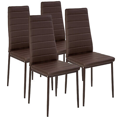 TecTake 4x Chaise de salle à manger ensemble meuble salon design chaises de cuisine blan 
