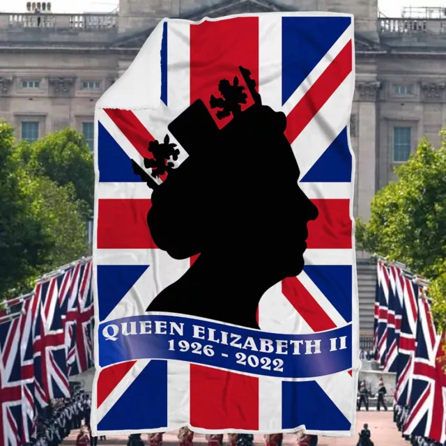 Plaid in pile Regina Elisabetta II - Queen Elizabeth II Family Royal coperta C